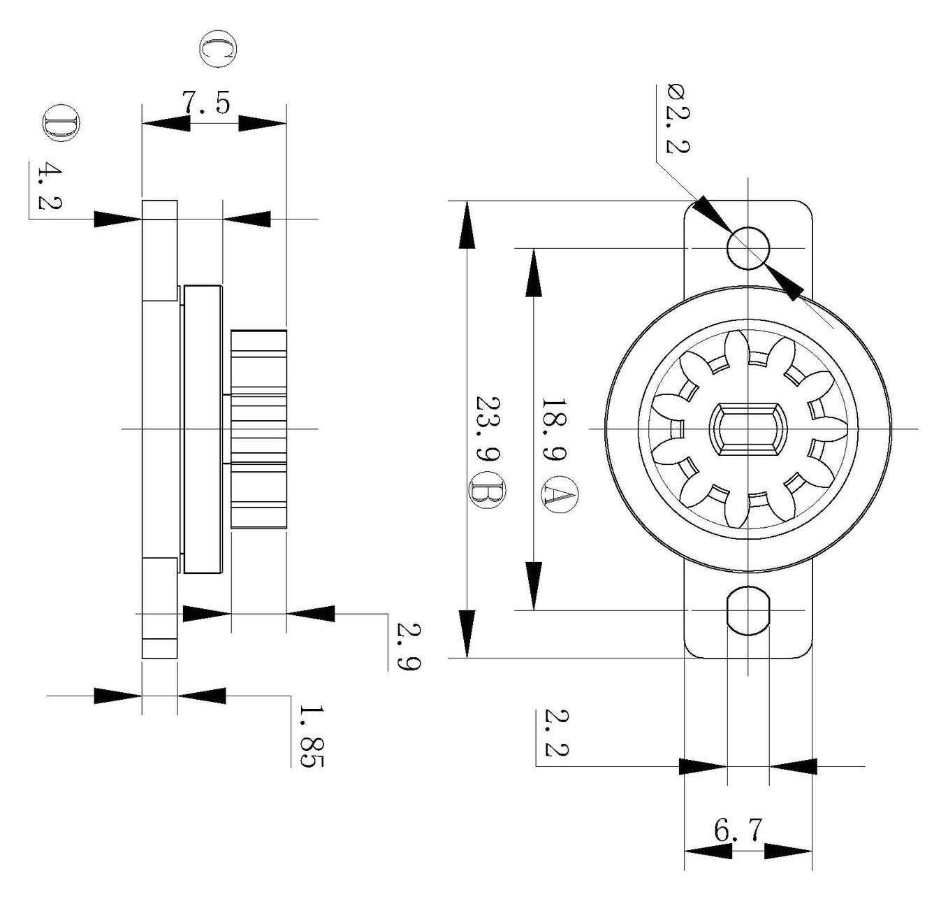 阻尼齒輪HCL-02圖紙